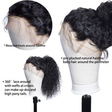 Load image into Gallery viewer, 360° - 100% Human Hair Full TRANSPARENT Lace Wig 16"
