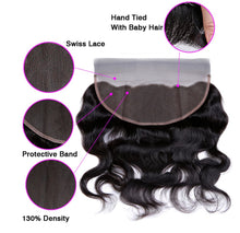 Load image into Gallery viewer, 100% Human Hair - 3 Bundles + Closure  (14", 16", 18", +12" * 13x4 lace Frontal)
